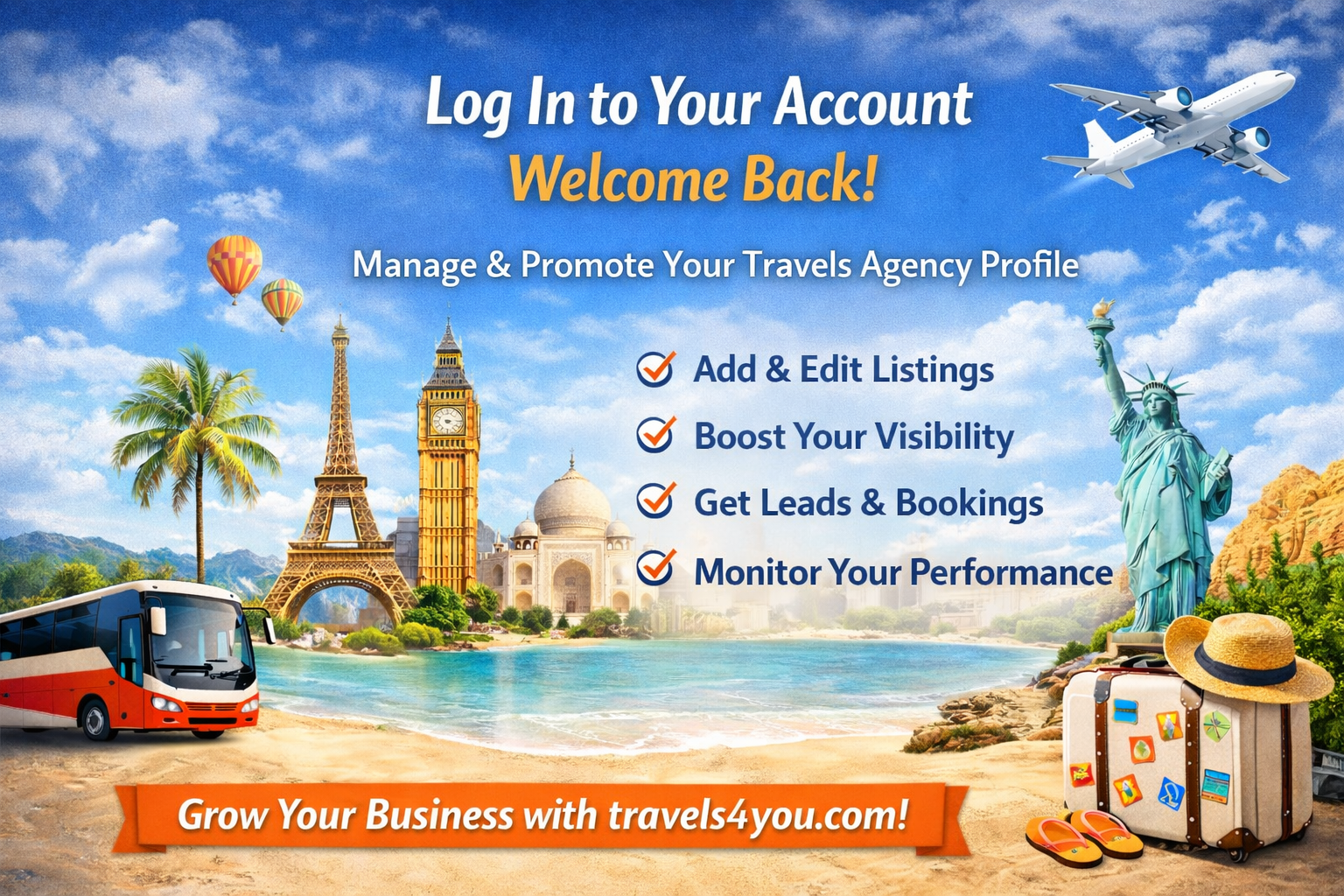 Travel agency account login