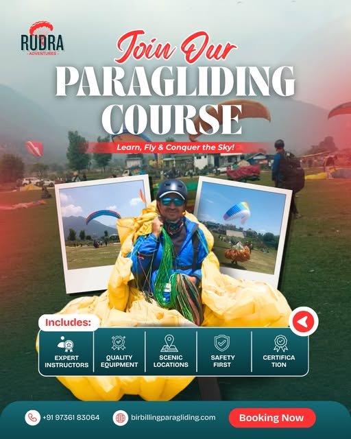 Bir Billing Paragliding Course P1 to P4 travel package