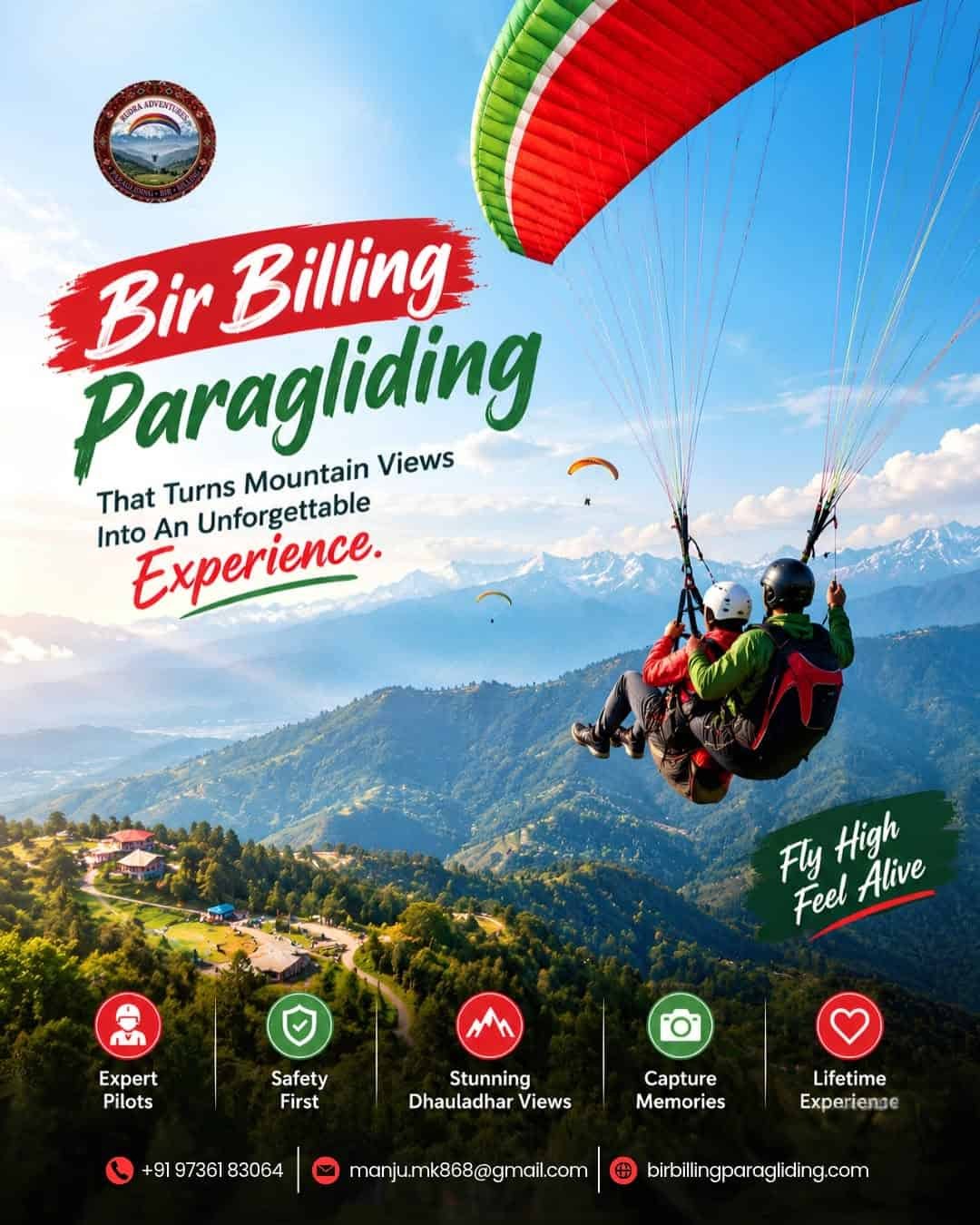 Bir Billing Paragliding Cost Per Person travel package