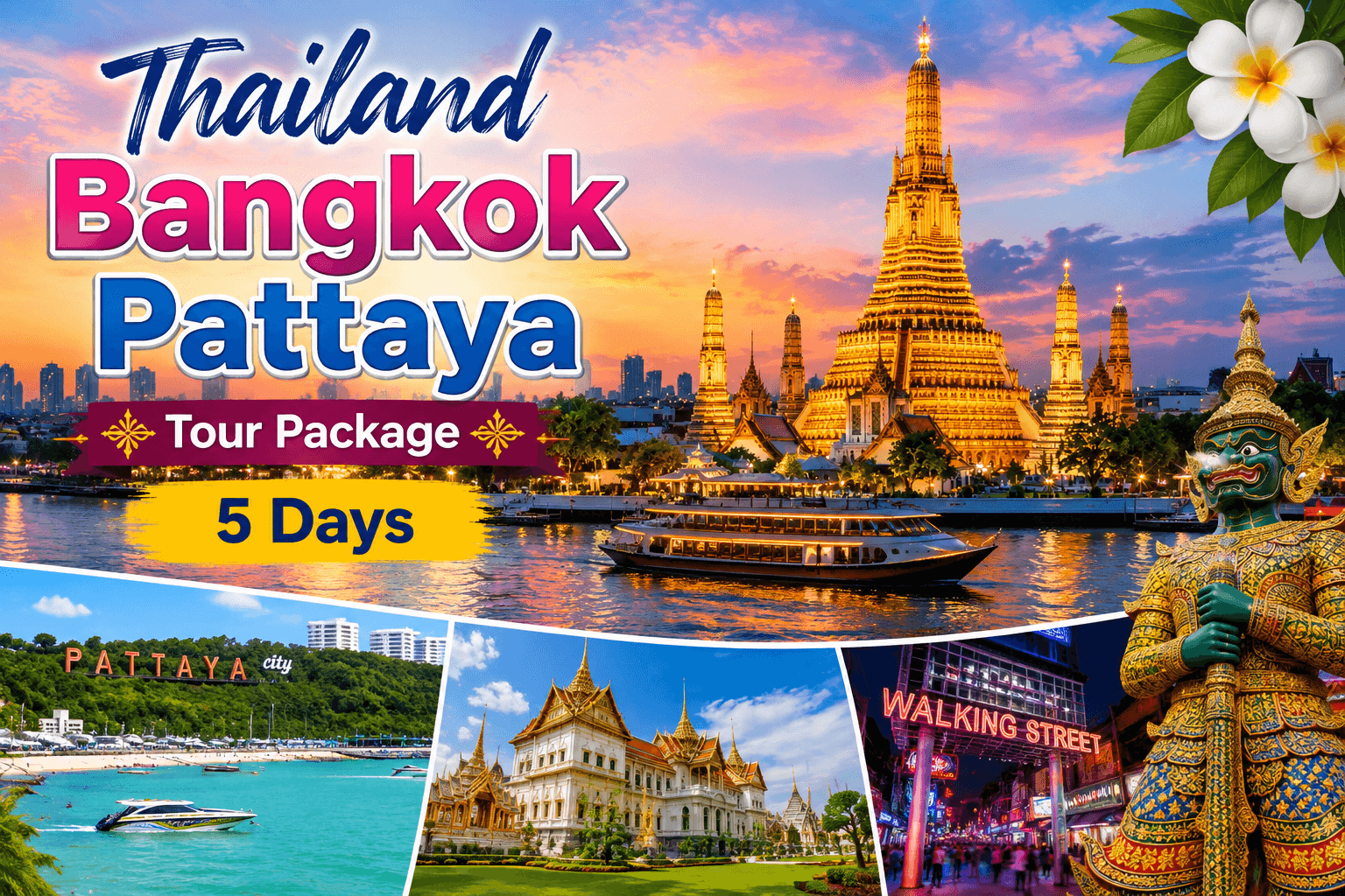 Thailand Bangkok  Pattaya Tour Package  5 Days travel package